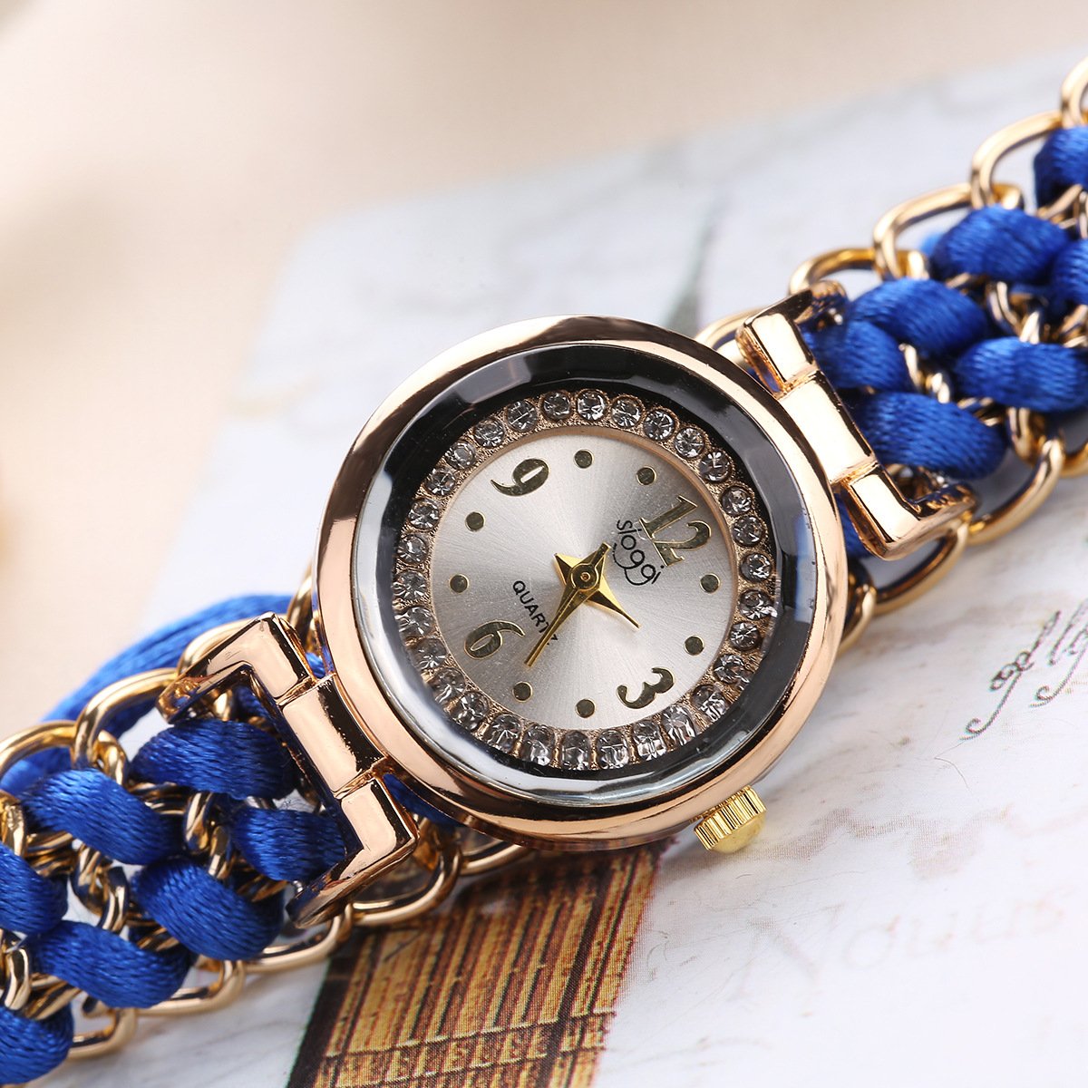 Luxury Stylish Girls Analog Handmade Braided Bracelet Watch Thread Knitted Weaved Strap Women Dress