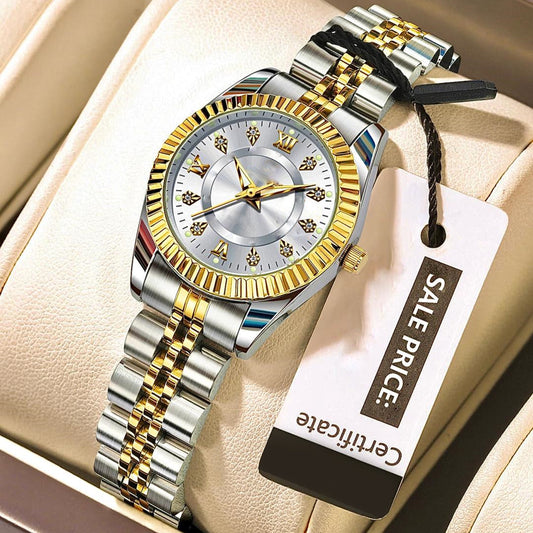 Luxurious Ladies Golden Fashion Watch 100% Imported Quality Classical Collection Fashion Watch for Girl's