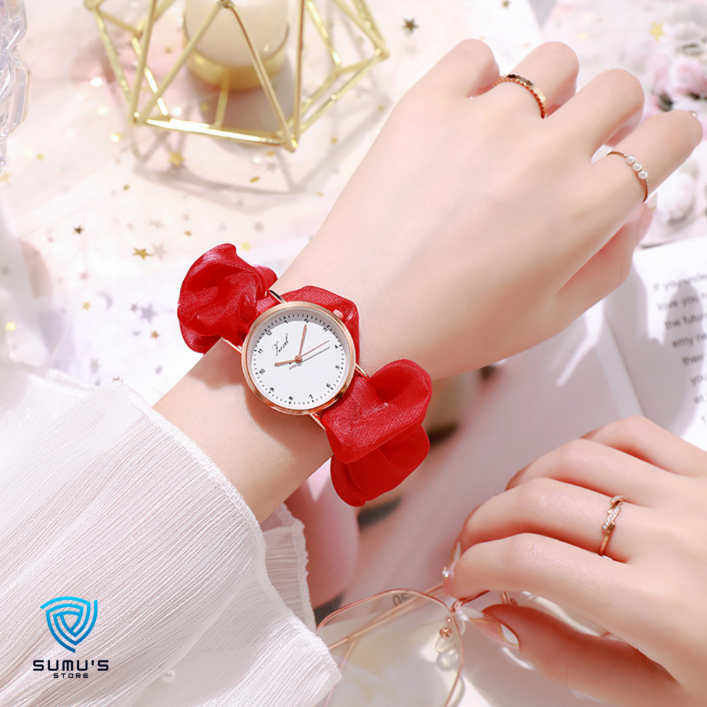 Korean watches for girls Ins Girls Alloy Ribbon Streamer Watch Female Accessories ladies watch Scrunchie Watch For Girls Watches for Girls