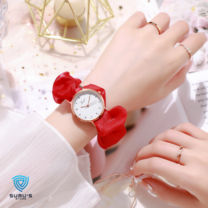 Korean watches for girls Ins Girls Alloy Ribbon Streamer Watch Female Accessories ladies watch Scrunchie Watch For Girls Watches for Girls