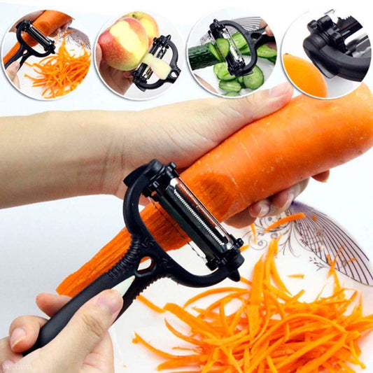 3 in 1 Multi-functional 360 Degree Rotary Potato Peeler Vegetable Cutter Fruit