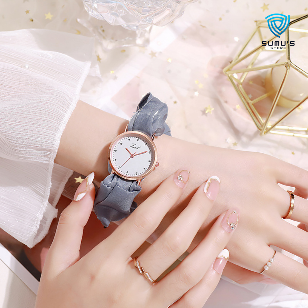 Korean watches for girls Ins Girls Alloy Ribbon Streamer Watch Female Accessories ladies watch Scrunchie Watch For Girls Watches for Girls