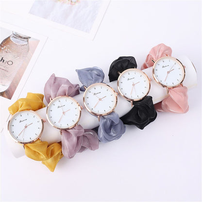 Korean watches for girls Ins Girls Alloy Ribbon Streamer Watch Female Accessories ladies watch Scrunchie Watch For Girls Watches for Girls