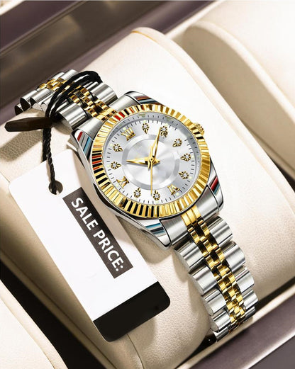 Luxurious Ladies Golden Fashion Watch 100% Imported Quality Classical Collection Fashion Watch for Girl's