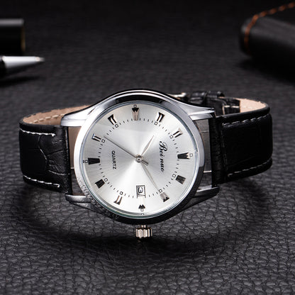 Top Brand Men's Watches Luxury  Quartz Wrist Watches for Men Leather Belt Fashion