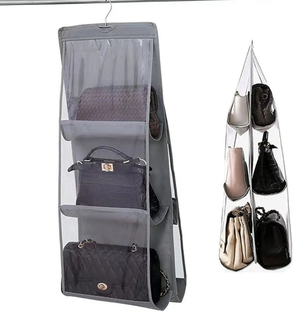 pack of 1 New high qulatiy multipurpose 6 hanging hand bags pocket organizer for bags