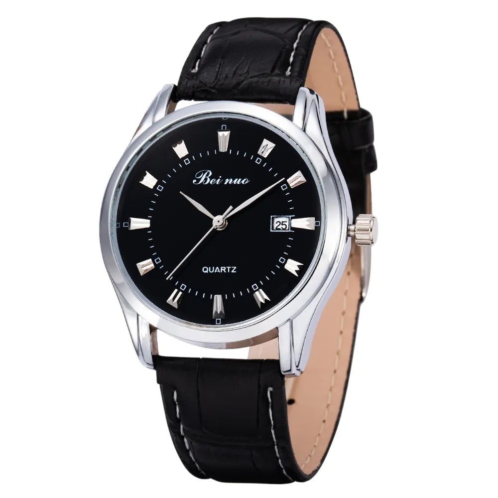 Top Brand Men's Watches Luxury  Quartz Wrist Watches for Men Leather Belt Fashion