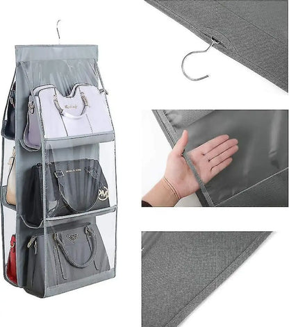 pack of 1 New high qulatiy multipurpose 6 hanging hand bags pocket organizer for bags
