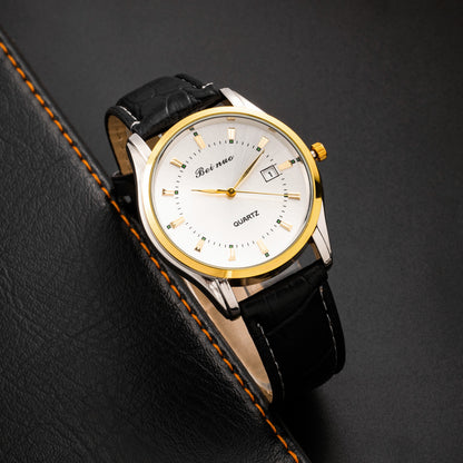 Top Brand Men's Watches Luxury  Quartz Wrist Watches for Men Leather Belt Fashion
