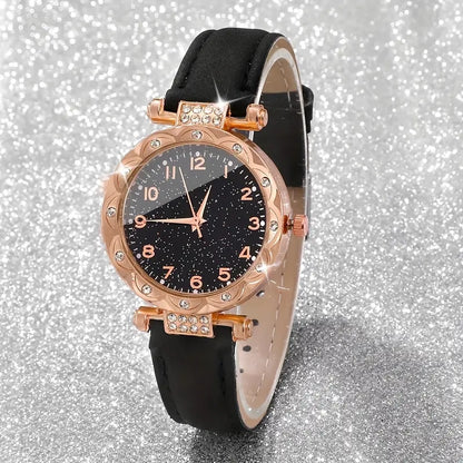 5PCS/Set Luxury Women Watches Rhinestone Fashi5PCS/Set Luxury Women Watches Rhinestone Fashion