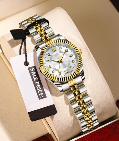Luxurious Ladies Golden Fashion Watch 100% Imported Quality Classical Collection Fashion Watch for Girl's