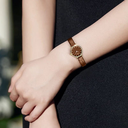 Elegant Leather Strap Quartz Watch for Women Top Brand Trendy Watch For Girls Stylish Watch For Ladies